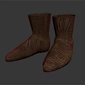 Brown Textured High Top Shoes with Simple Design for Everyday Fashion Wear