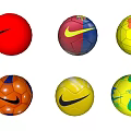 Multiple Nike Soccer Balls As Sports Equipment With Various Colors And Designs