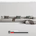 Modern Multiplayer Sofa 3d model