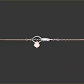 Delicate Silver Chain Necklace With Heart Pendant For Women Daily Fashion Accessory Wear