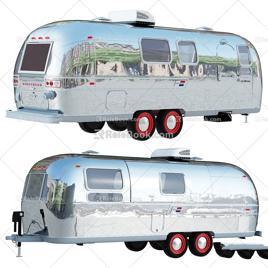 Classic Other Railway Carriage Silver Bullet Poplar 3d model