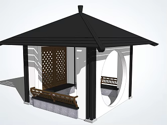 New Chinese Pavilion Landscape Pavilion 3d model