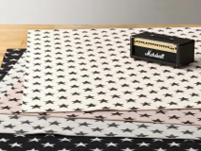 Square Carpet With Star Pattern In Multiple Colors For Modern Home Decorative Use 3d model