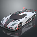 White Sports Car With Carbon Fiber Details Red Accents And Sleek Design
