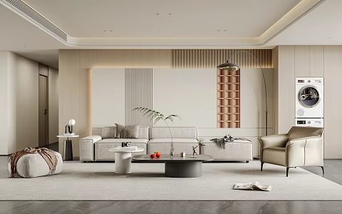 modern living room home living room 3d model