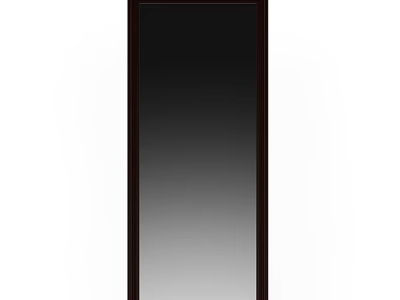 Modern Full Length Mirror With Dark Wood Frame For Home Decoration 3d model
