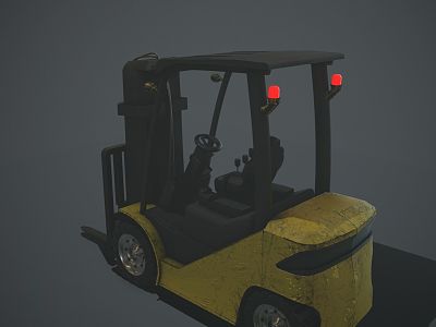 Modern Industrial Forklift Modern Realistic Vehicle Industrial Forklift Functional Car Factory 3d model