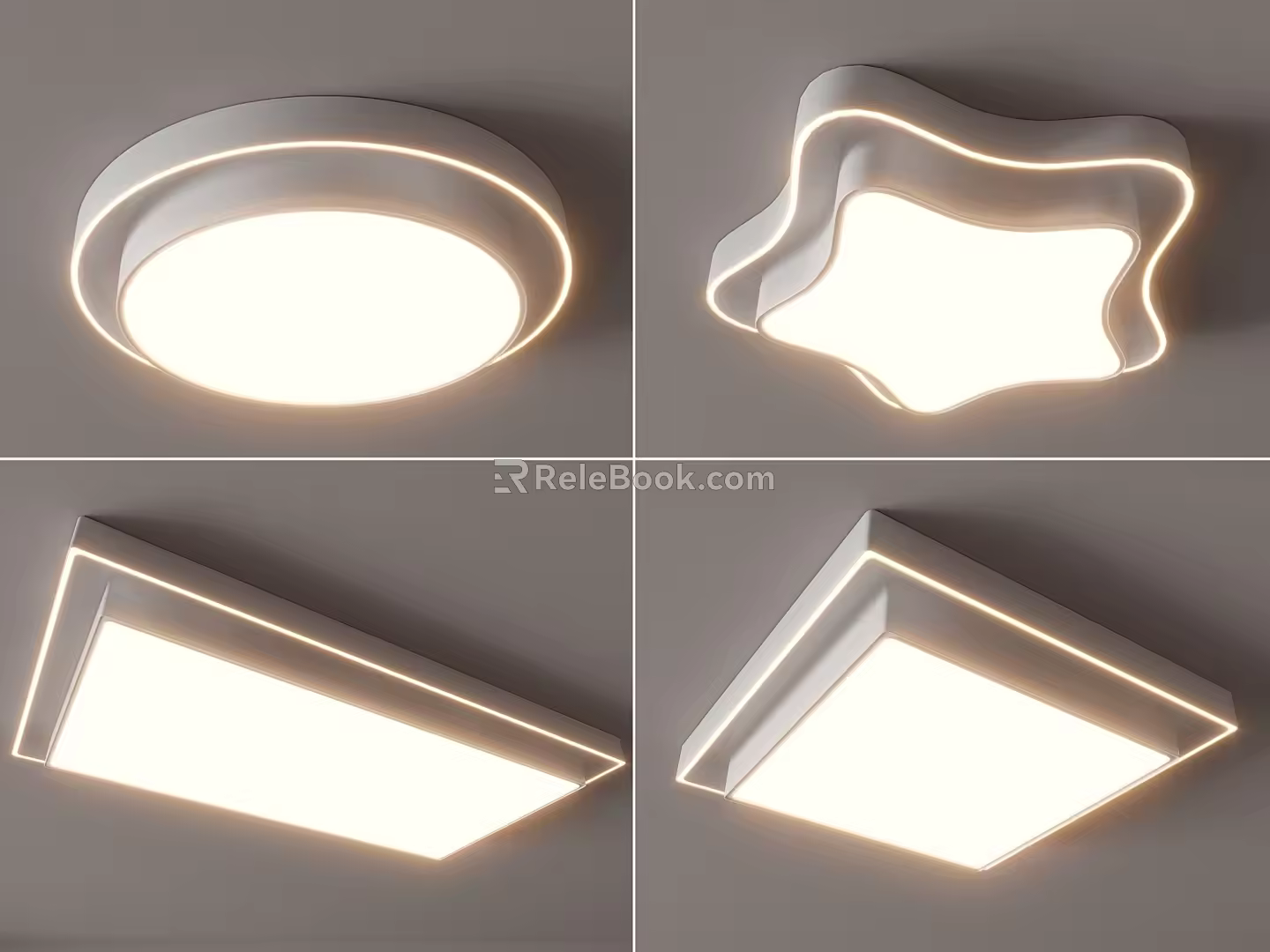 Modern Ceiling Lamp Square Ceiling Lamp Round Ceiling Lamp Geometric Ceiling Lamp Bedroom Living Room Children's Room Simple Ceiling Lamp 3d model