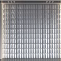 Modern Sofa Backdrop Wall With Silver 3D Square Tiles And Lighting