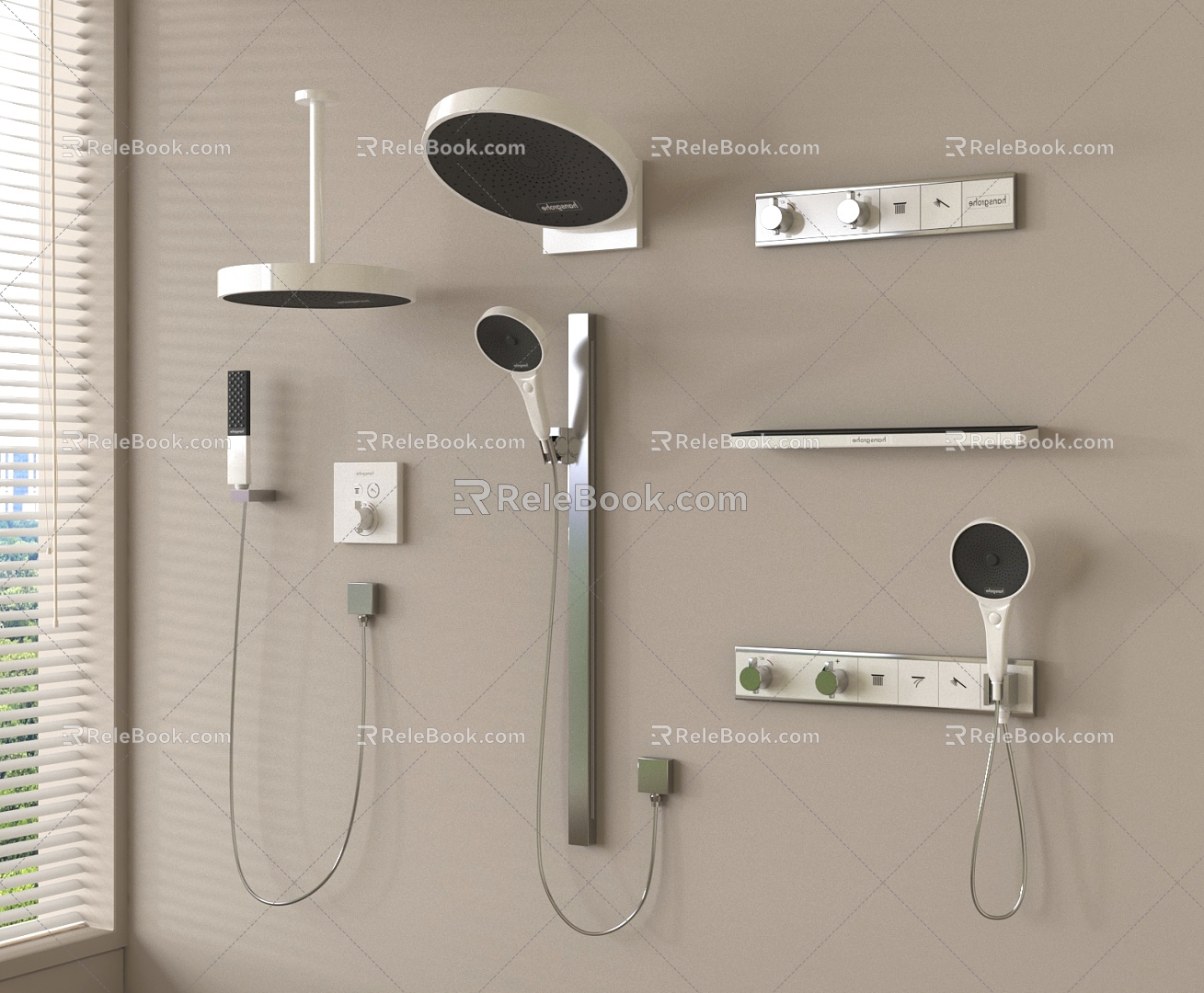 Modern Shower Bathroom Small Shower 3d model