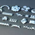 Tensile Membrane Architectural Structures With Various Shapes And Unique Models 3d model