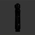 Modern Black Pistol Detailed Firearm Design On Isolated Gray Background