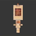 Pixel Style Camel Doll 3D Orange Body Red Hump And Blue Hooves Design