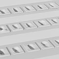 Multiple White Squat Toilets Neatly Arranged On Stepped Grey Tile Floor