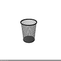Public Facility Metal Mesh Trash Can With Black Rim Sturdy Design For Public Spaces