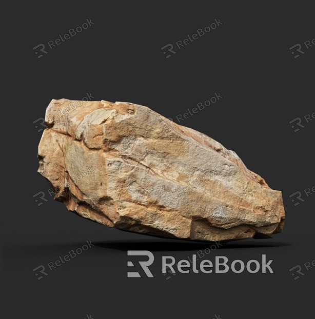 Rock Stone Stone Block Granite Boulder model