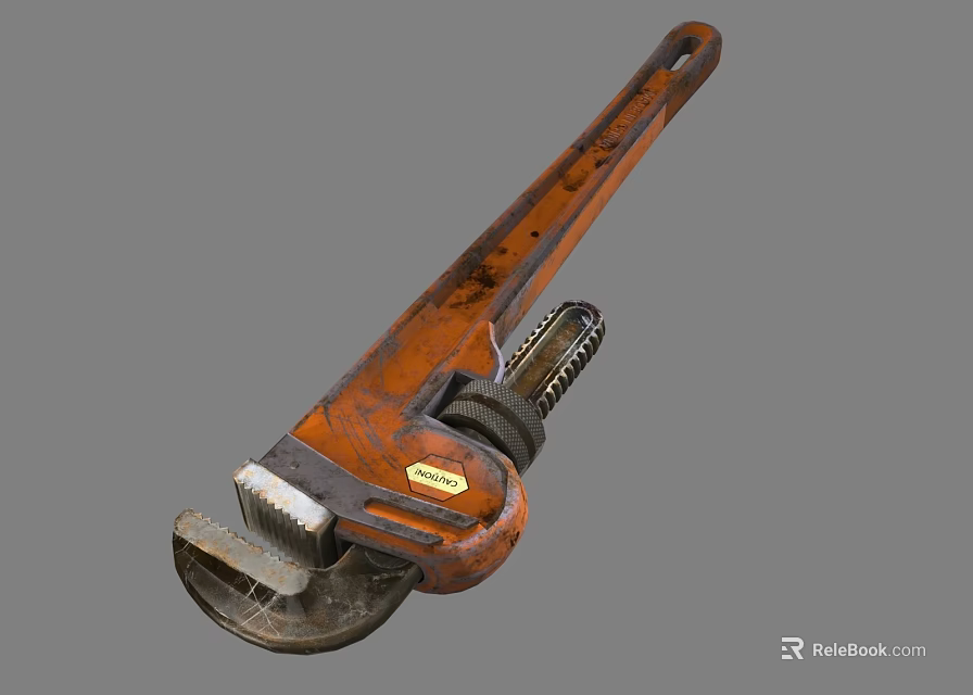Adjustable Industrial Heavy Duty Pipe Wrench Professional Hardware Tool 3d model