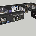 Modern Commercial Equipment Showcase With Various Display Cabinets And Retail Setup