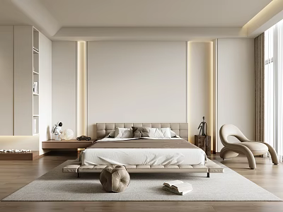 Modern Bedroom Simple Bedroom 3d model
