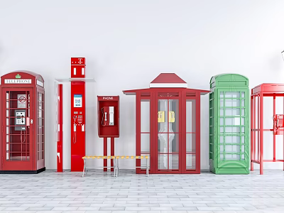 Modern Telephone Booth 3d model Modern Telephone Booth 3d model