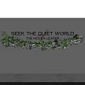 Seek The Quiet World The Hidden Leader With Green Floral Garland On White Wall