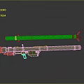 Green Missile Launcher With Silver Missile And Long Barrel Military Weapon