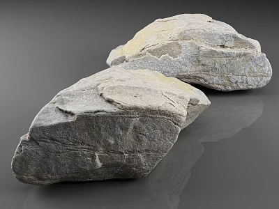 Natural Stone And Wood Decorative Materials With Organic Textures For Design Projects 3d model