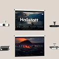 Projection Monitoring Setup With Wall Mounted Projectors Screens And Displayed Content