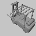 Rusty Yellow Industrial Forklift Utility Vehicle For Warehouse Lifting Tasks