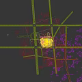 Aerial Planning Of Modern Urban Landscape With High Rise Buildings Green Spaces And Illuminated Dome
