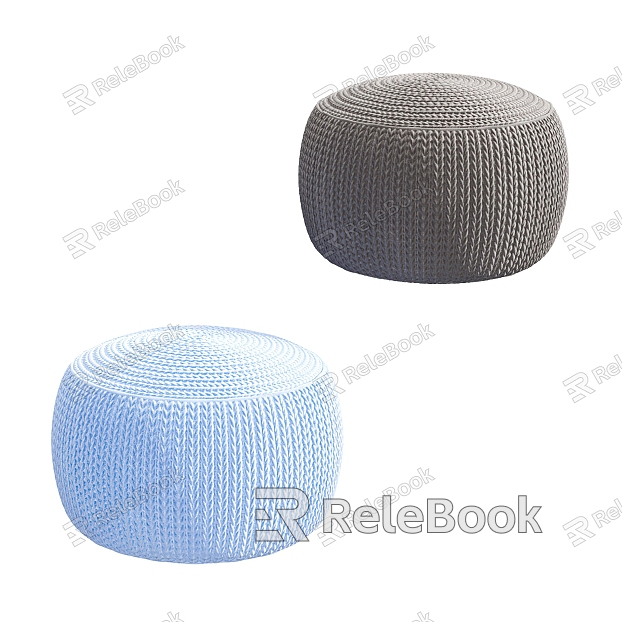 Sofa Stool Bed End Stool Fabric Stool Round Stool Wooden Stool model