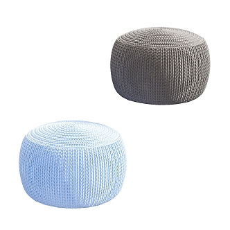 Sofa Stool Bed End Stool Fabric Stool Round Stool Wooden Stool 3d model