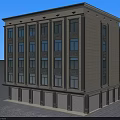 Multi-storey European-style Architecture With Decorative Windows Ornate Facade And Classical Design Elements 3d model