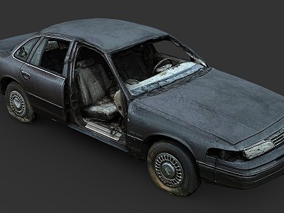 The 90's car. 3d model