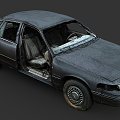 The 90's car. 3d model