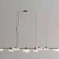 Modern Chandeliers With Various Designs Including Linear Circular And Multi Bulb Styles 3d model