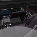 White Modern Car With Sleek Front Design And Luxury Interior Dashboard Screen Seats