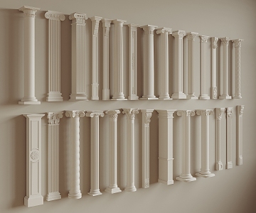 European Roman Column 3d model