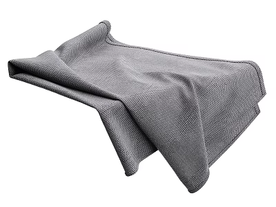 Soft Absorbent Gray Waffle Weave Bathroom Towel For Household Daily Use 3d model