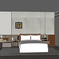 Minimalist Hotel Room With King Bed Floor to Ceiling Window Sofa and Wooden Floor
