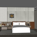 Modern Luxury Hotel Room King Room Hotel 3d model