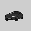 Silver Volvo Modern Crossover Car With Sleek Body LED Headlights And Alloy Wheels