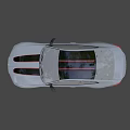 White BMW M Coupe with Black Red Stripes Sporty Design and Black Wheels
