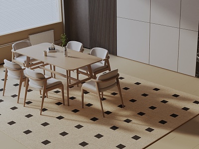 Modern dining table 3d model