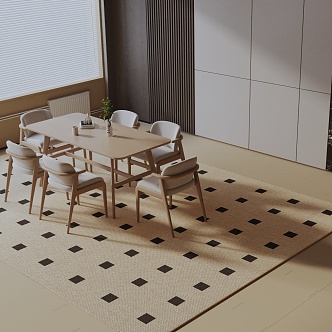 Modern dining table 3d model