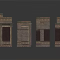 Classical Architecture Elements With Ornate Stone Columns And Decorative Frames