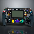 Carbon Fiber Racing Car Steering Wheel With Digital Display Multicolor Dials And Control Buttons