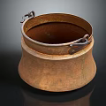 Handcrafted Vintage Copper Cooking Pot With Metal Handles For Home Kitchen Use