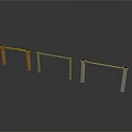 Three Different Colored Metal Cabinet Handles In Gold Silver And Gray