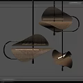 Modern Pendant Lights With Woven Texture And Unique Curved Shape For Interior Decor 3d model